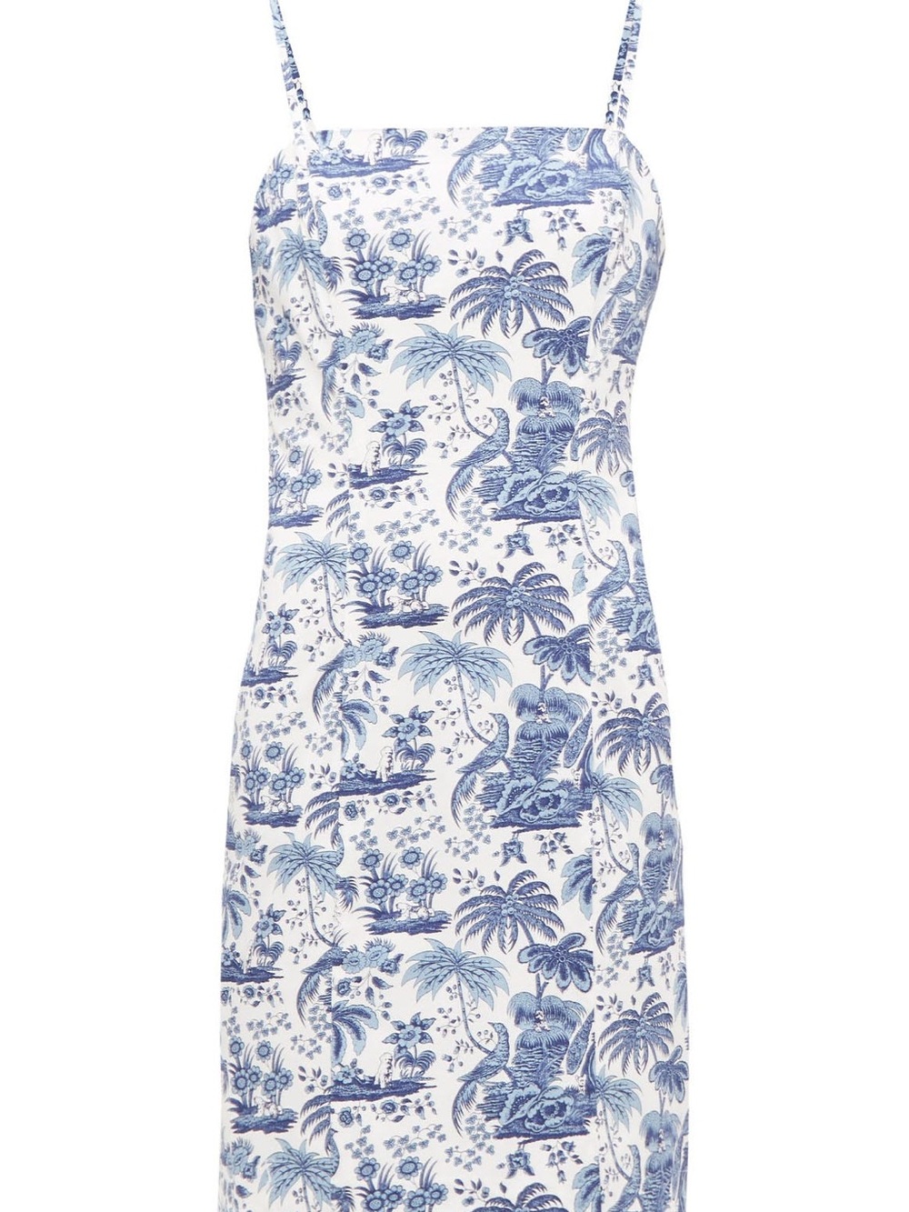 STAUD Hastings Toile Strapless Printed Mini Dress